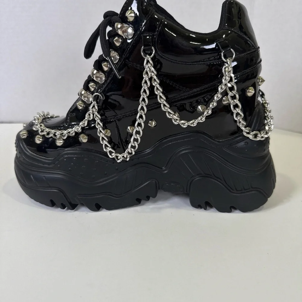 Anthony Wang Space Candy Chains Stud Platform SNEAKER Women Size 6 Punk Cosplay - Picture 7 of 10